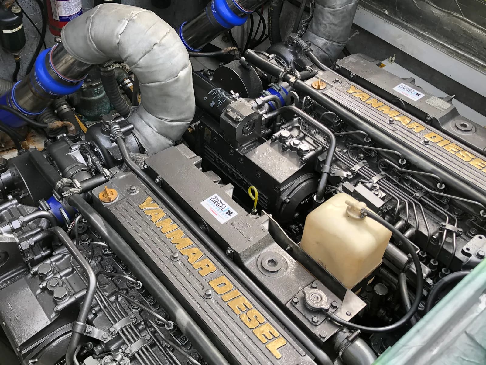 Phil servicing a Yanmar marine diesel on the Sydney Diesel Marine workbench